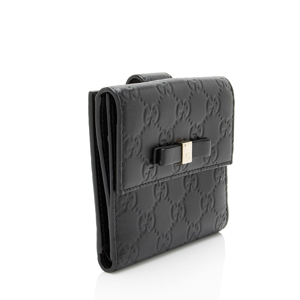 Gucci Guccissima Bow Signature FrLBch Wallet