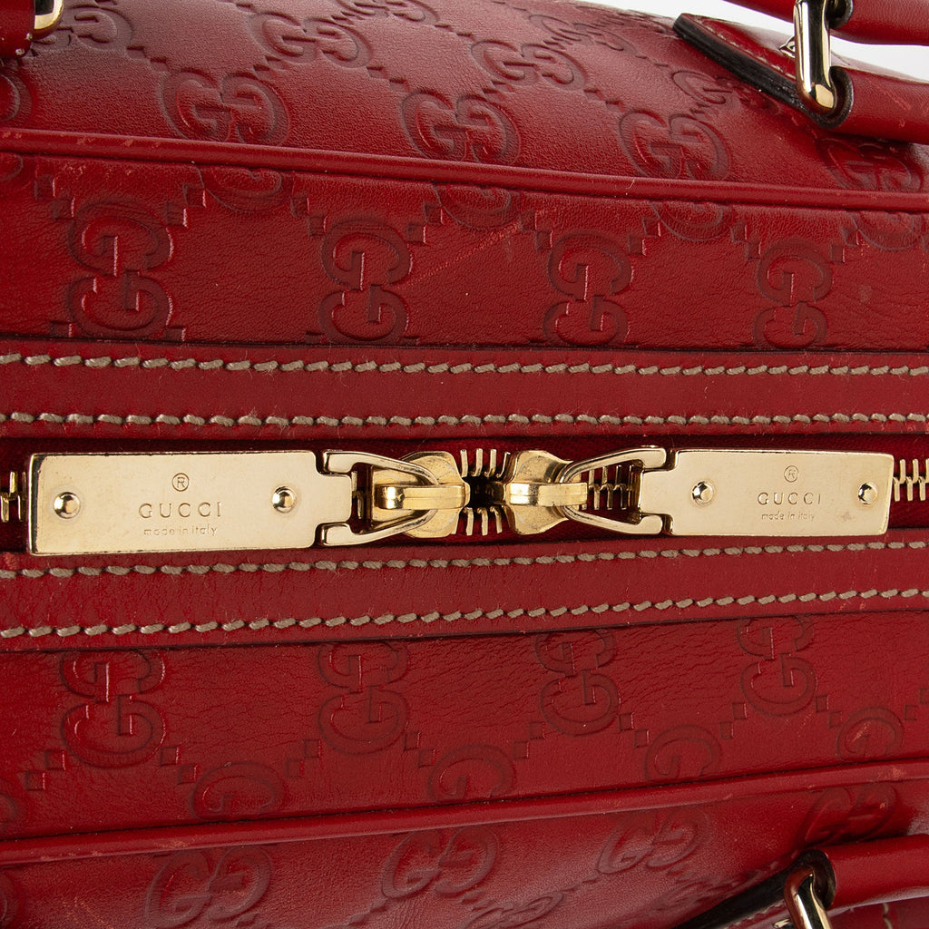 Gucci Guccissima Hearts Double Pocket Satchel (SHF-vNNtte)