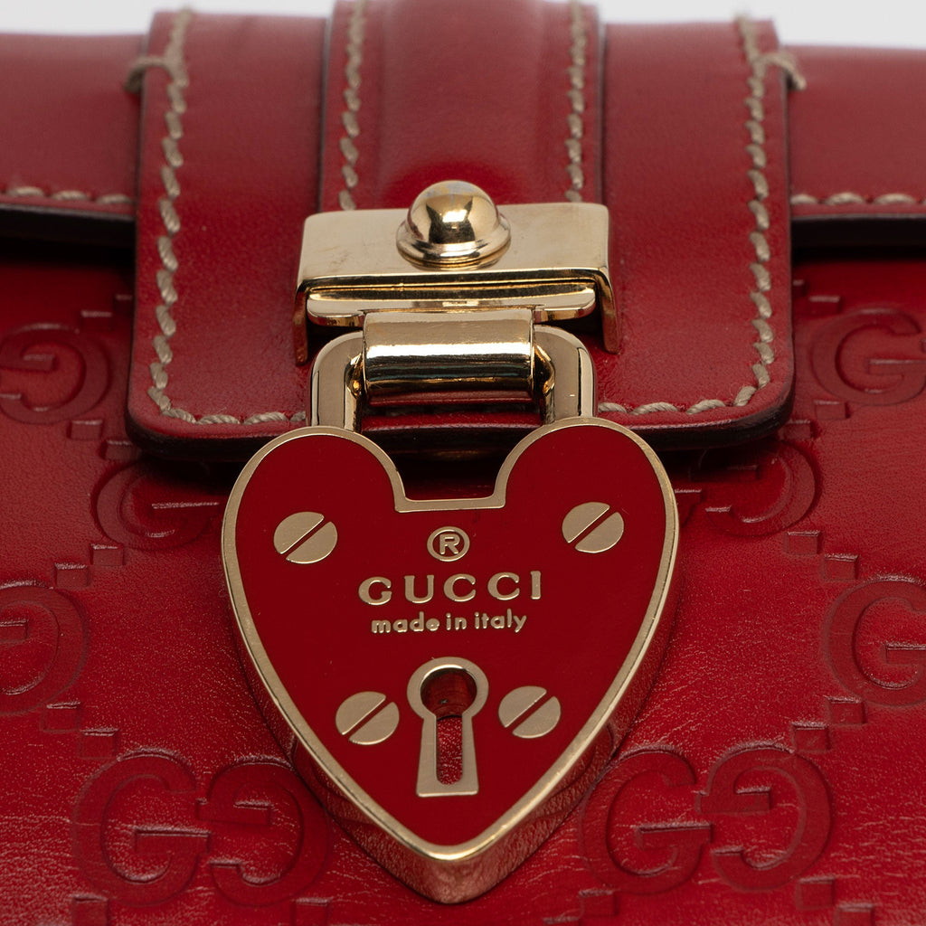 Gucci Guccissima Hearts Double Pocket Satchel (SHF-vNNtte)