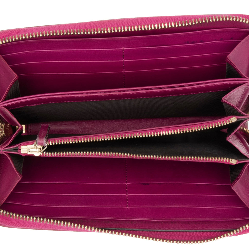 Gucci Guccissima Leather Bree Zip Around Wallet (SHF-s1cU37)
