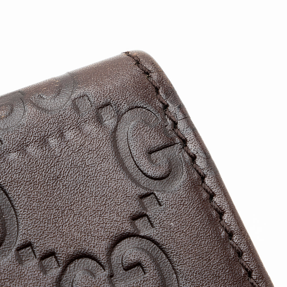 Gucci Guccissima Leather Card Case (SHF-19902)