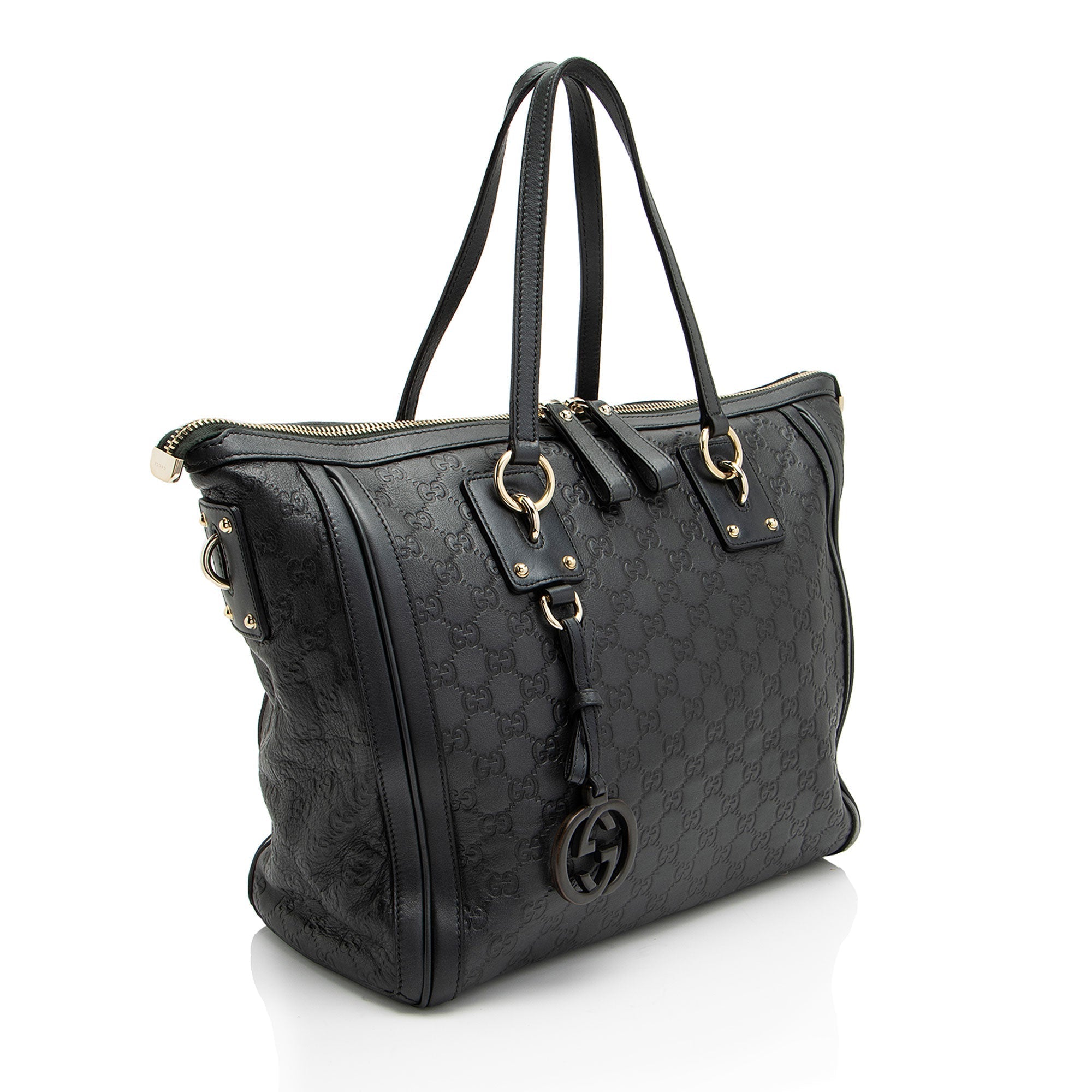 Gucci Guccissima Leather Charm Medium Tote (SHF-pSuRcq)