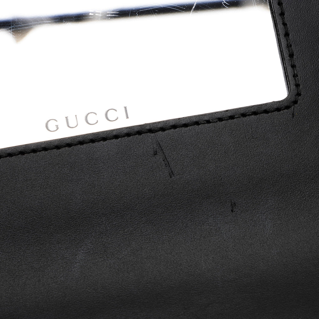Gucci Guccissima Leather Crystal Cat Wallet on Chain