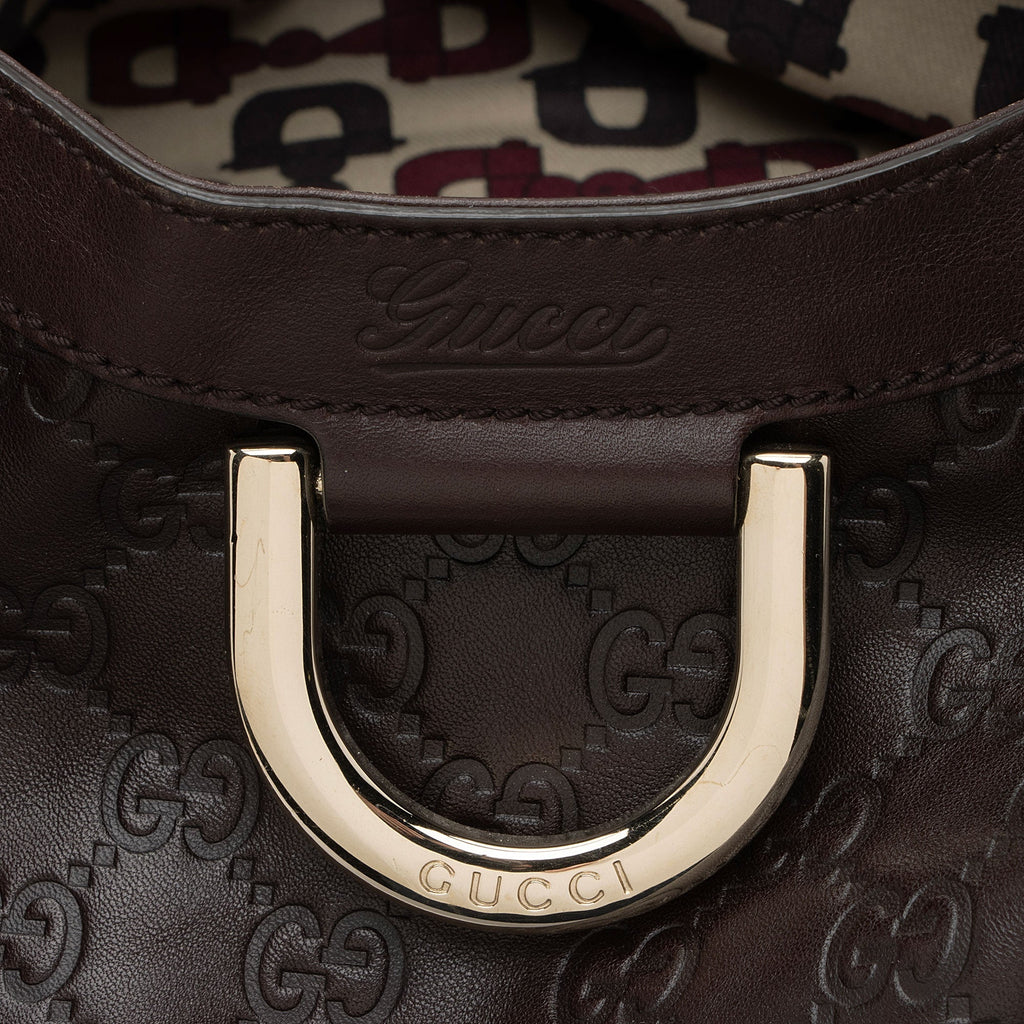 Gucci Guccissima Leather D Ring Large Hobo (SHF-SM0fmu)