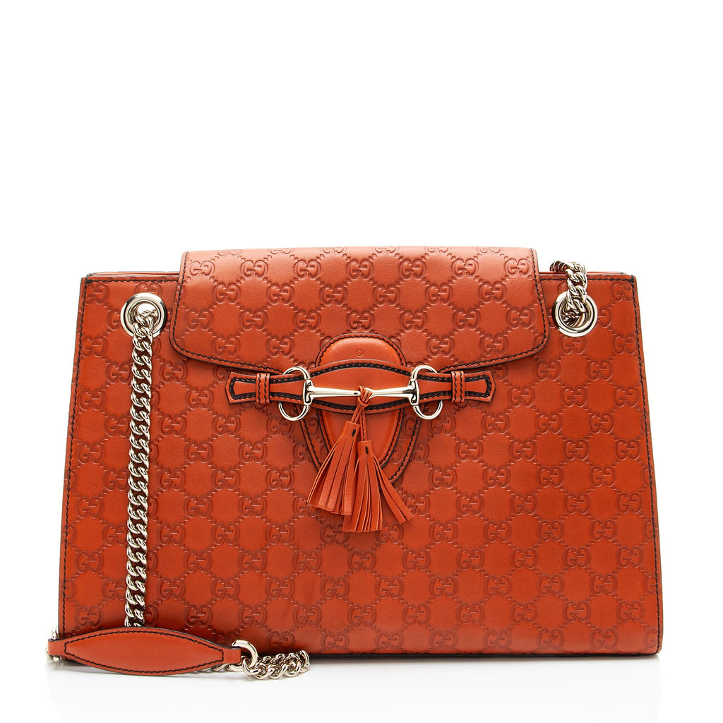 Gucci Guccissima Leather Emily Large Shoulder Bag
