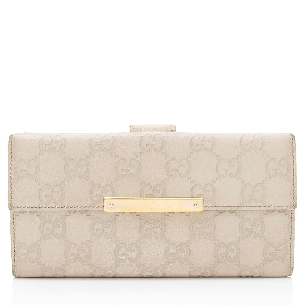 Gucci Guccissima Leather Flap Continental Wallet