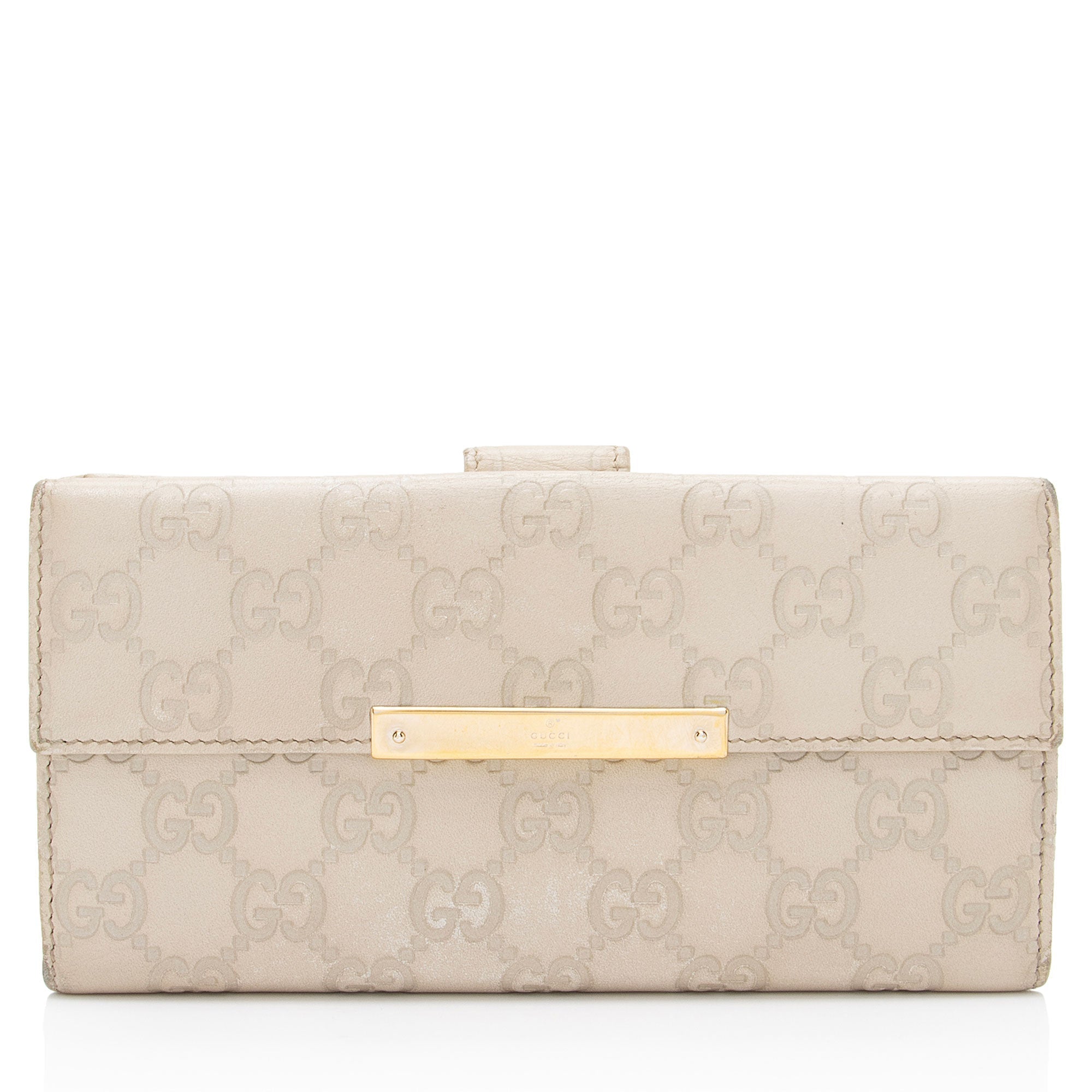 Gucci Guccissima Leather Flap Continental Wallet