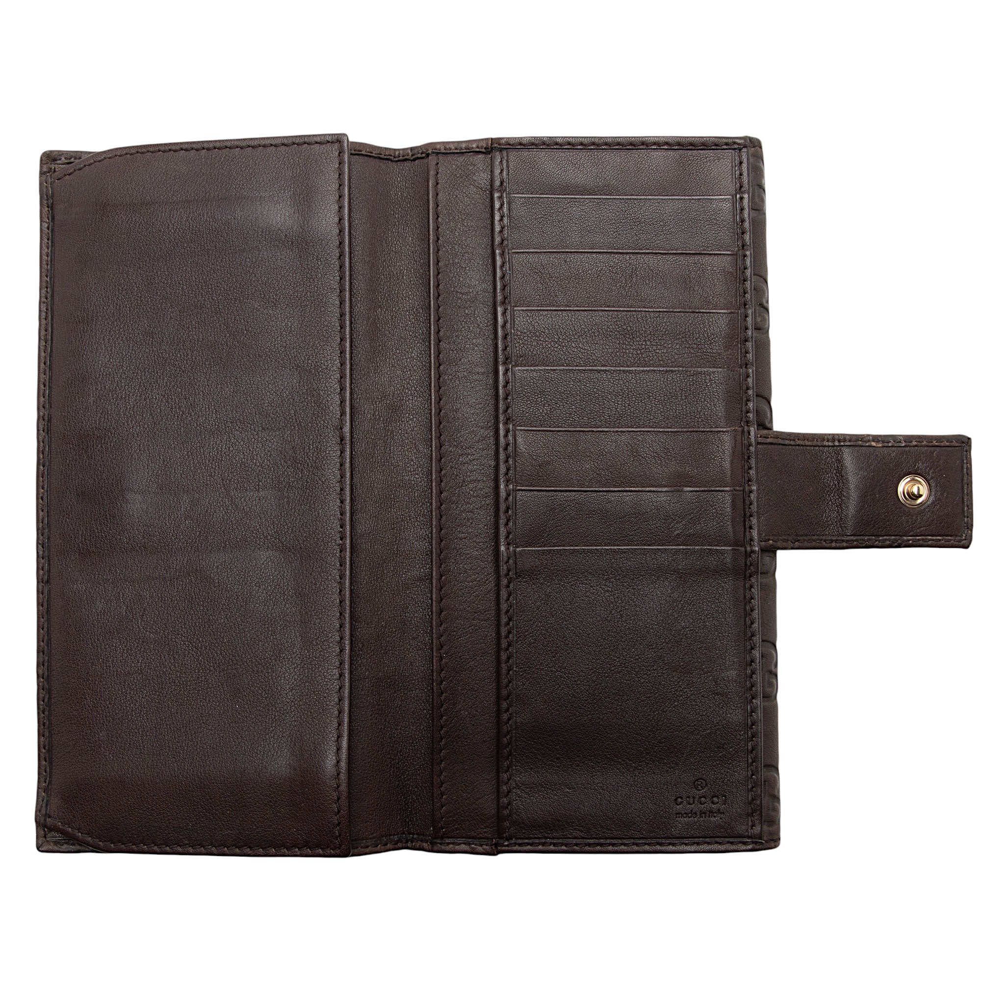 Gucci Guccissima Leather Flap Continental Wallet (SHF-CzGm9w)