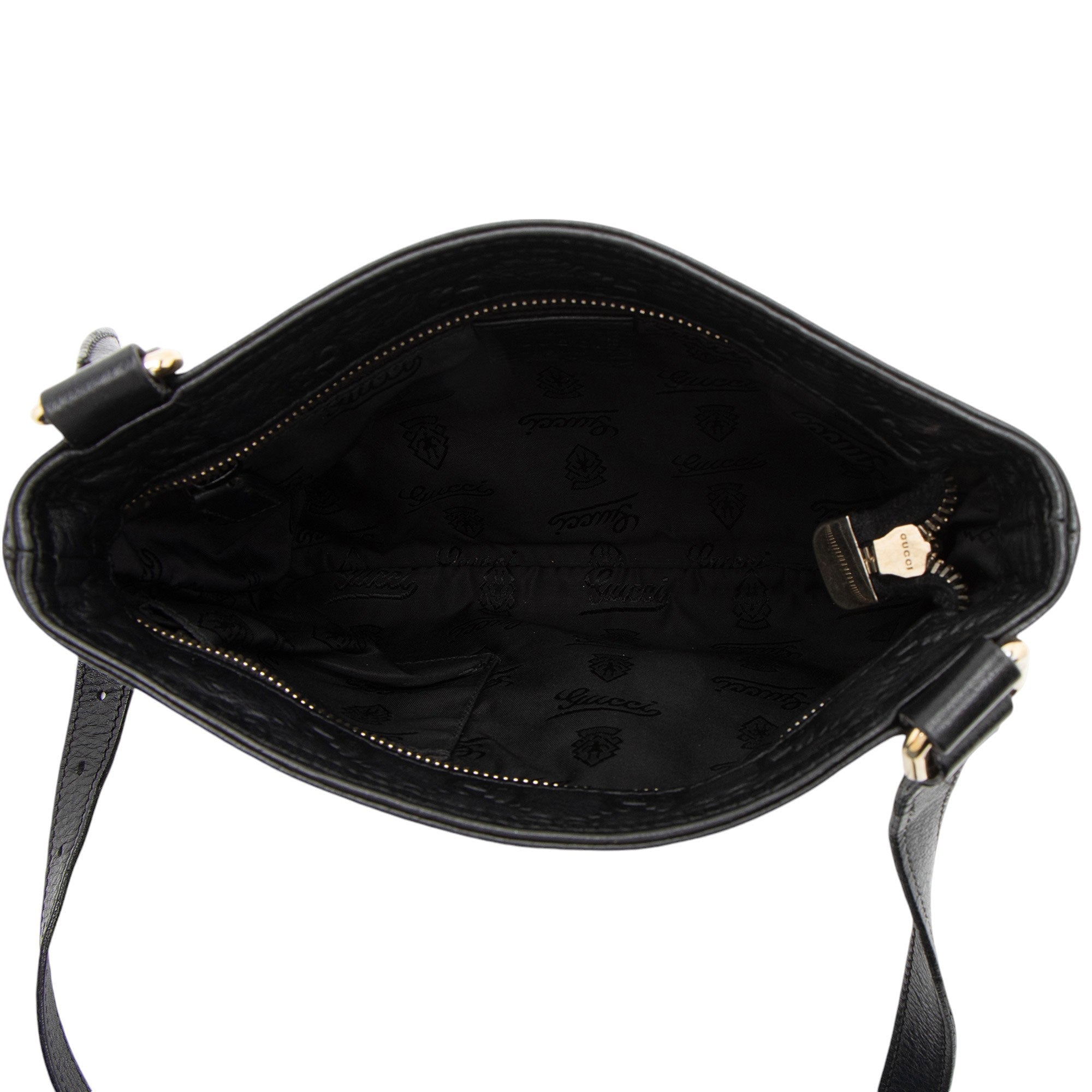 Gucci Guccissima Leather Flat Messenger (SHF-b6Jy3q)