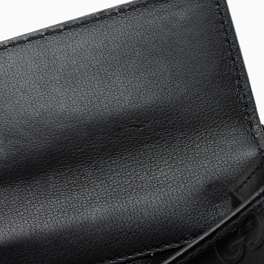Gucci Guccissima Leather Heart Script ContinLBtal Wallet