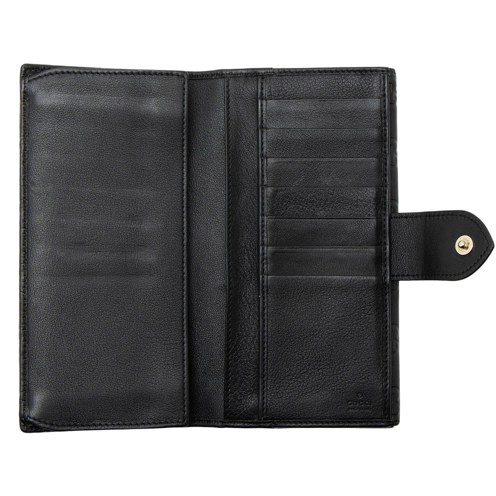 Gucci Guccissima Leather Heart Script ContinLBtal Wallet