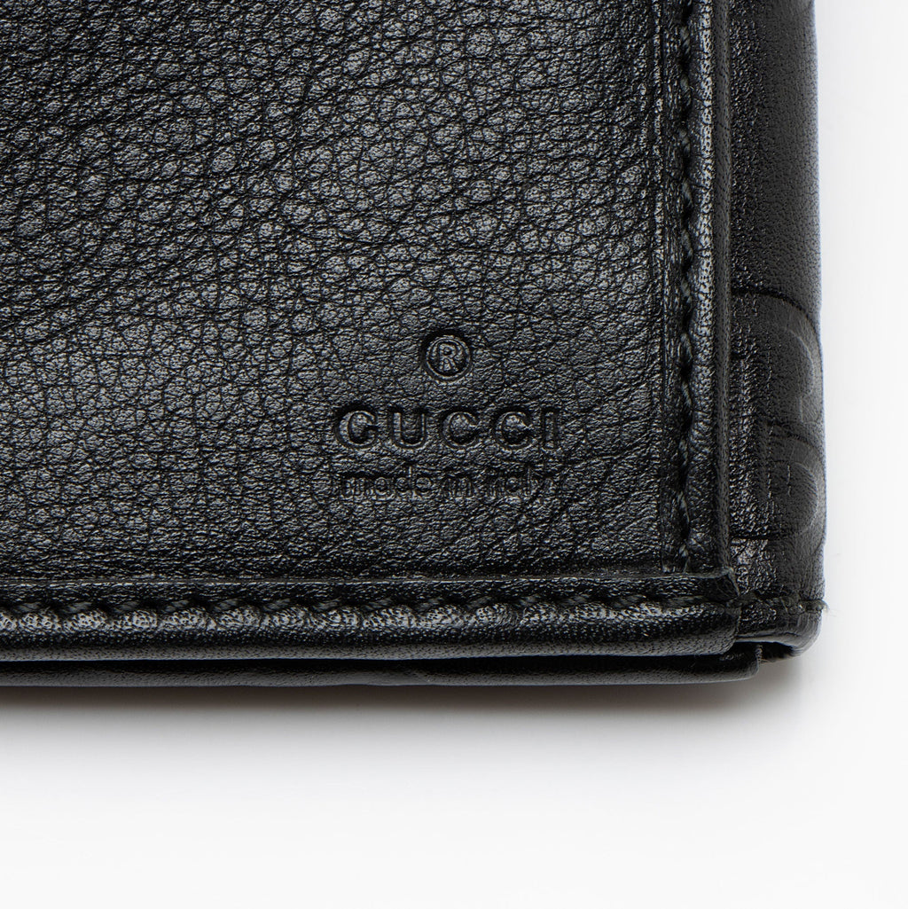 Gucci Guccissima Leather Heart Script ContinLBtal Wallet