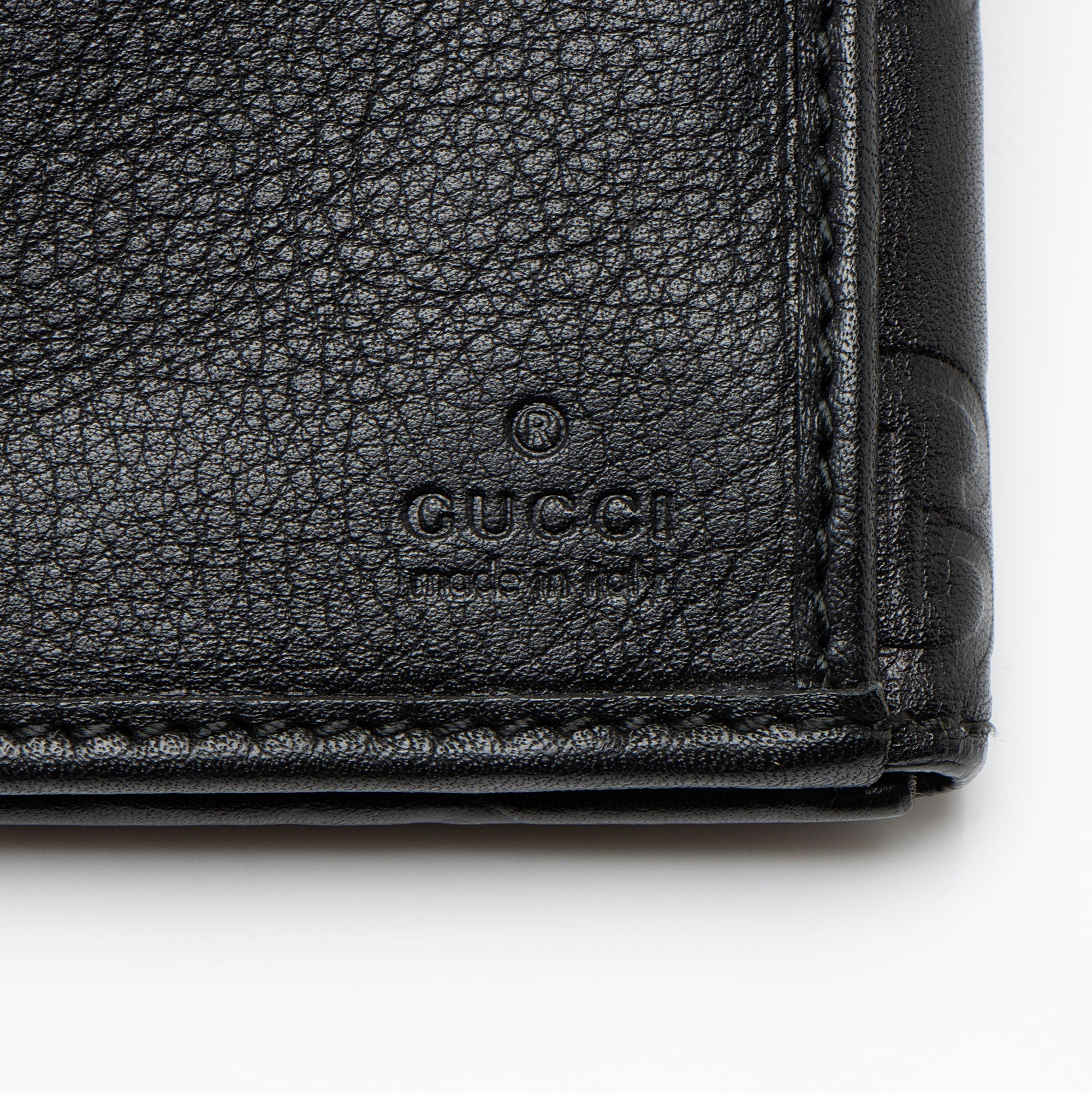 Gucci Guccissima Leather Heart Script ContinLBtal Wallet
