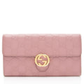 Gucci Guccissima Leather Interlocking G Continental Wallet