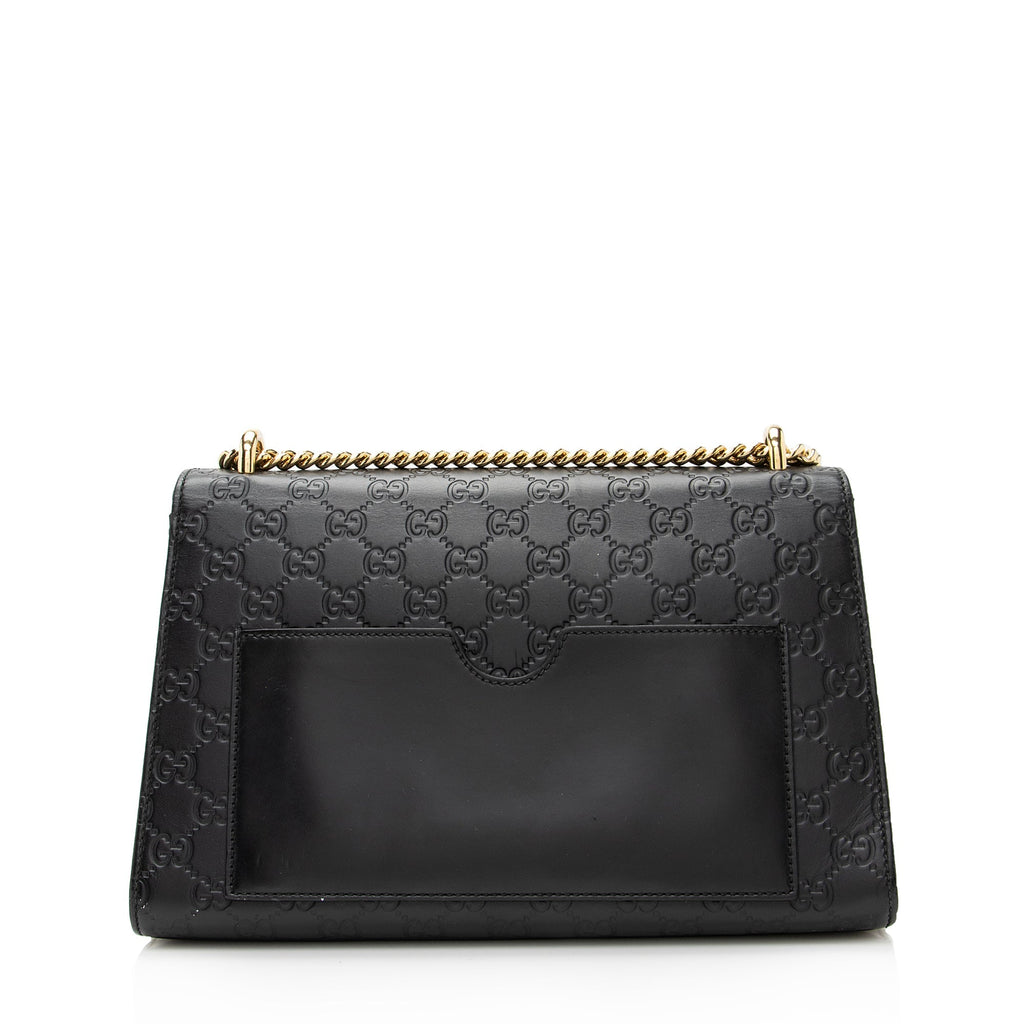 Gucci Guccissima Leather Padlock Medium Shoulder Bag (SHF-22514)