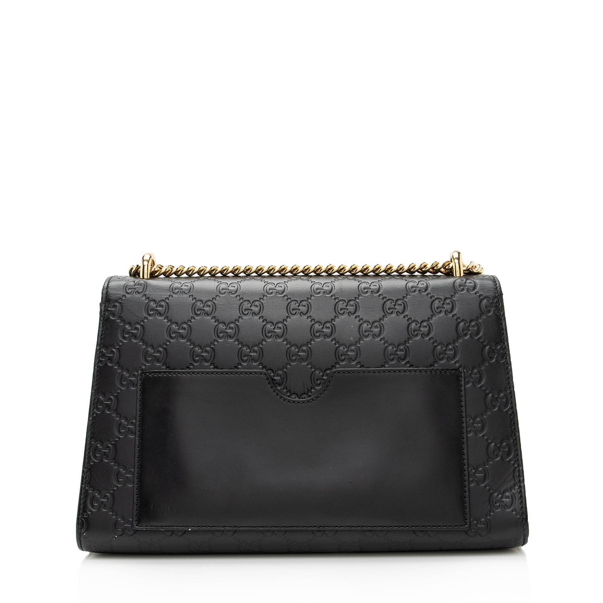 Gucci Guccissima Leather Padlock Medium Shoulder Bag (SHF-22514)