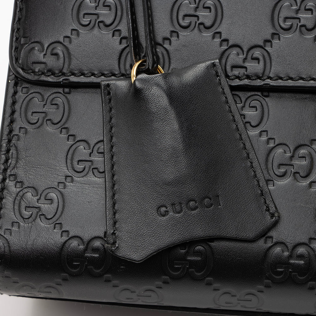 Gucci Guccissima Leather Padlock Medium Shoulder Bag (SHF-22514)