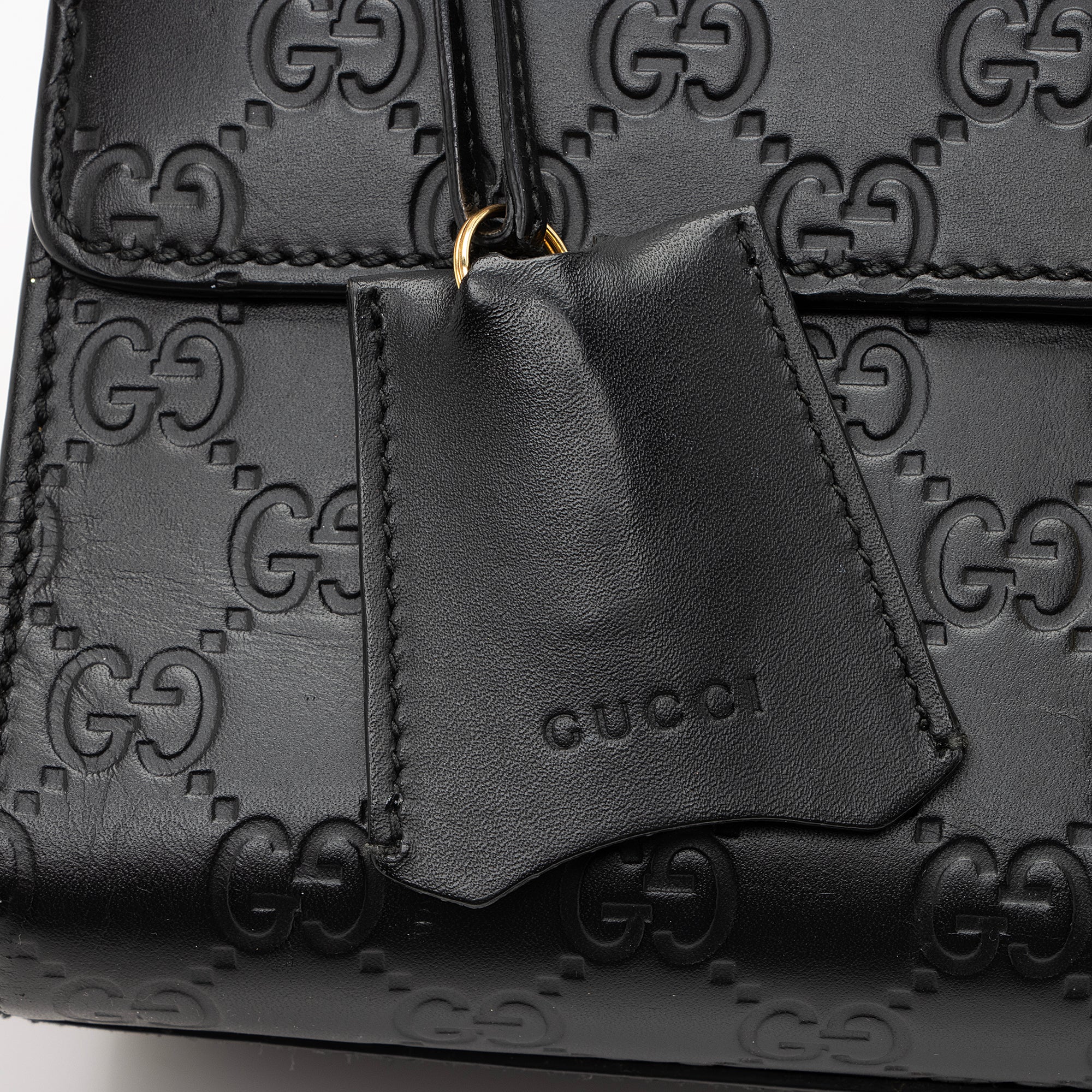 Gucci Guccissima Leather Padlock Medium Shoulder Bag (SHF-22514)