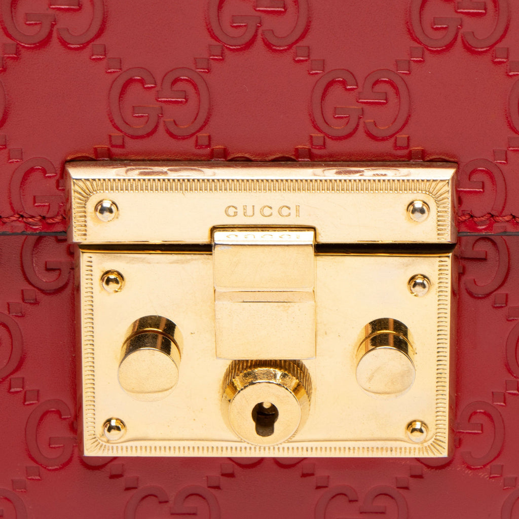 Gucci Guccissima Leather Padlock Medium Shoulder Bag (SHF-83LvCg)