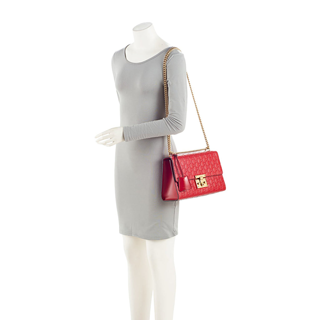 Gucci Guccissima Leather Padlock Medium Shoulder Bag (SHF-83LvCg)