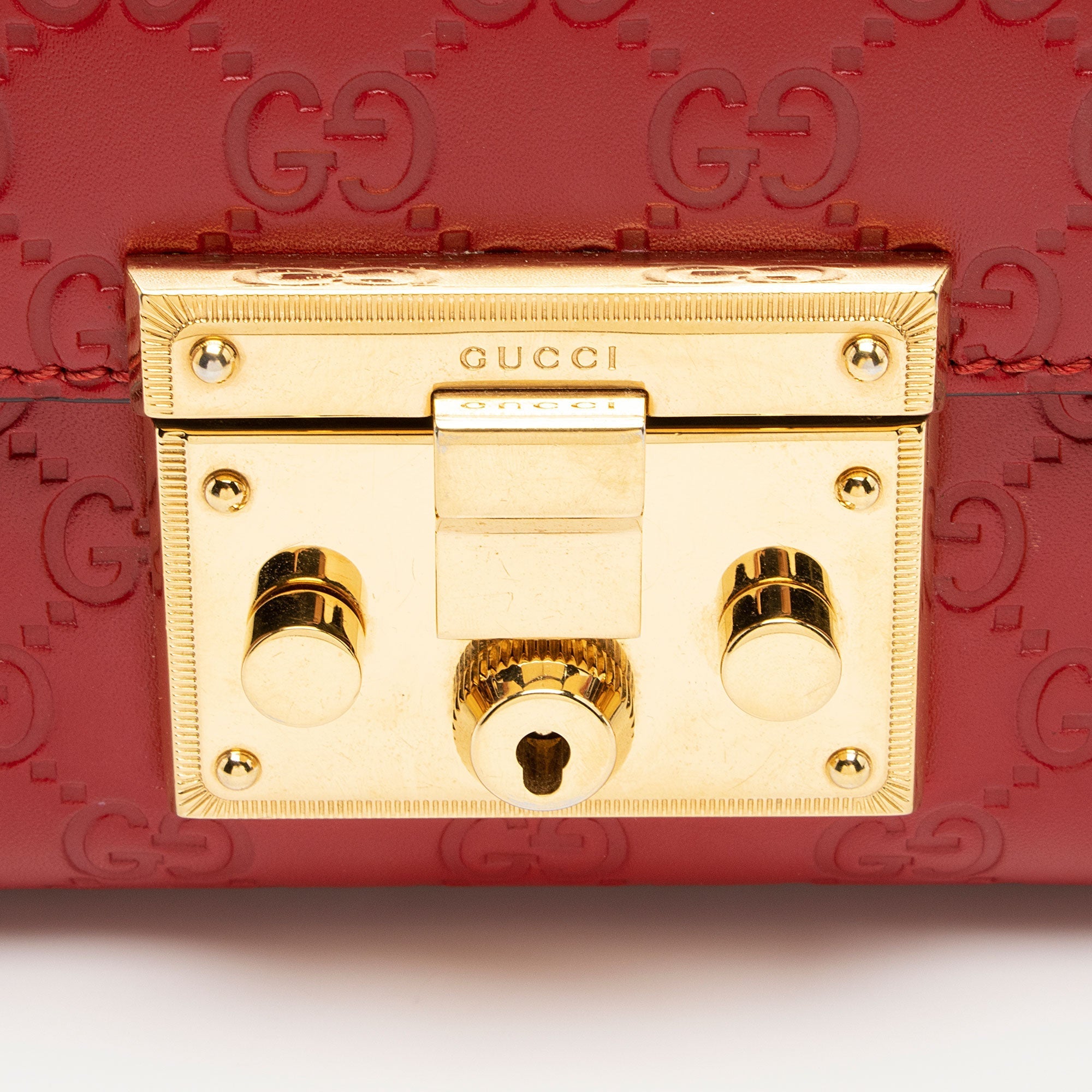 Gucci Guccissima Leather Padlock Small Shoulder Bag (SHF-SFYeCH)