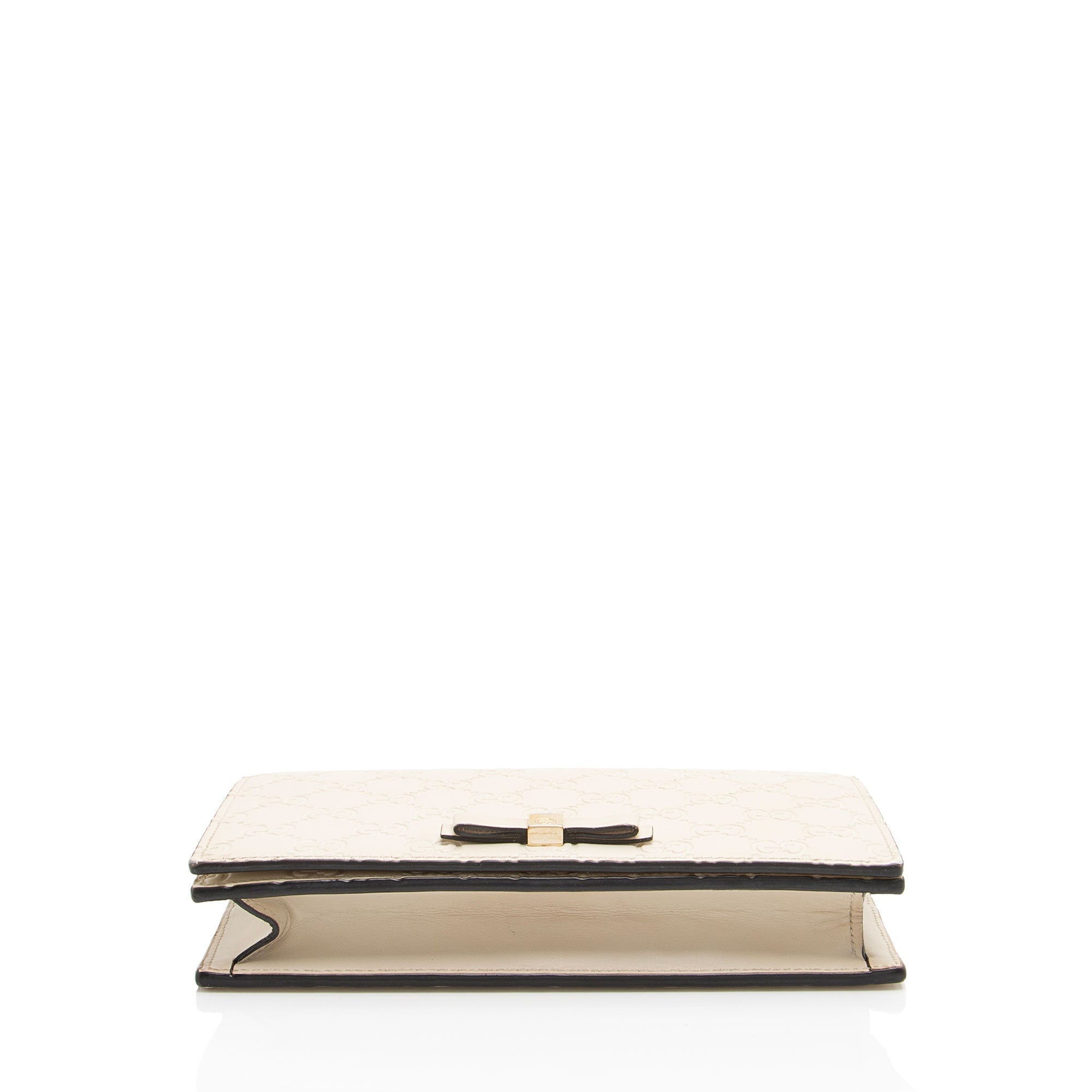 Gucci Guccissima Leather Signature Bow Mini Wallet on Chain