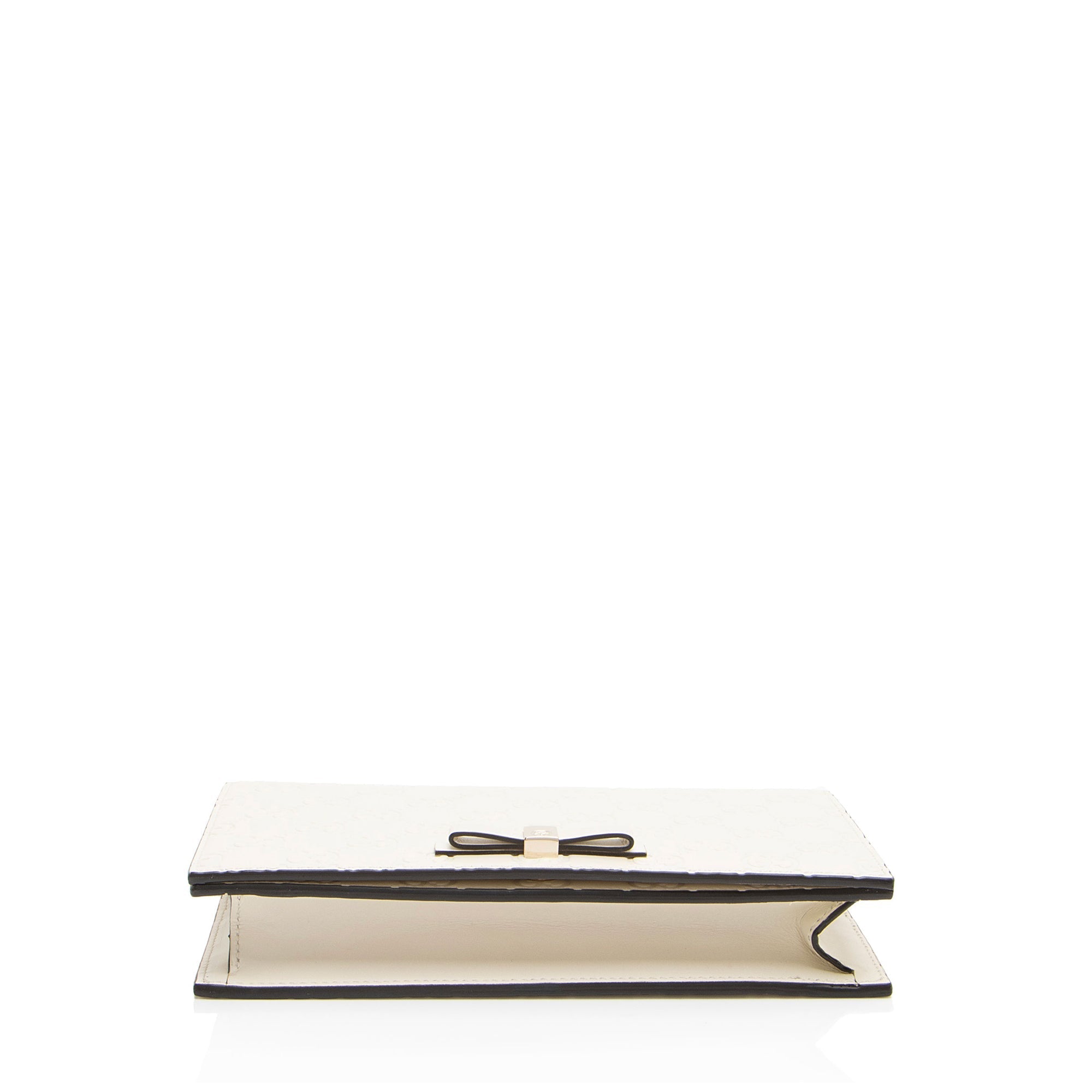 Gucci Guccissima Leather Signature Bow Mini Wallet on Chain