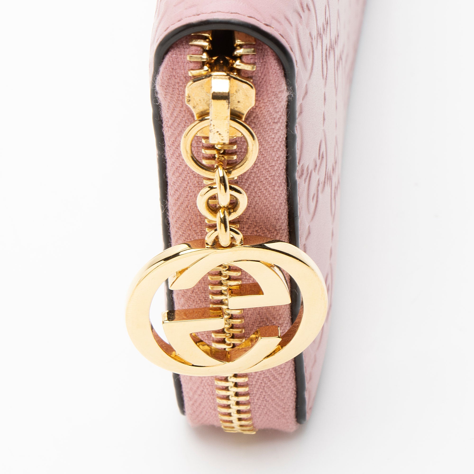 Gucci Guccissima Leather Signature Zip Around Wallet