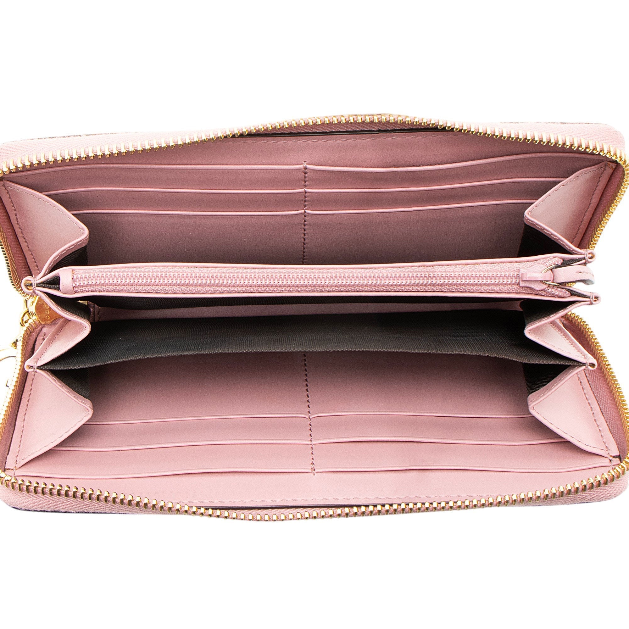 Gucci Guccissima Leather Signature Zip Around Wallet