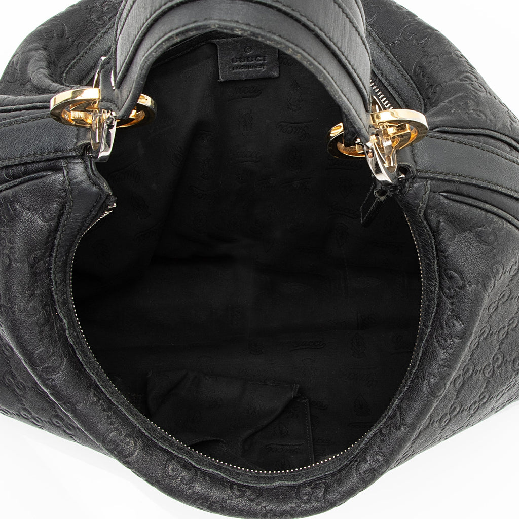 Gucci Guccissima Leather Twins Medium Hobo (SHF-23161)