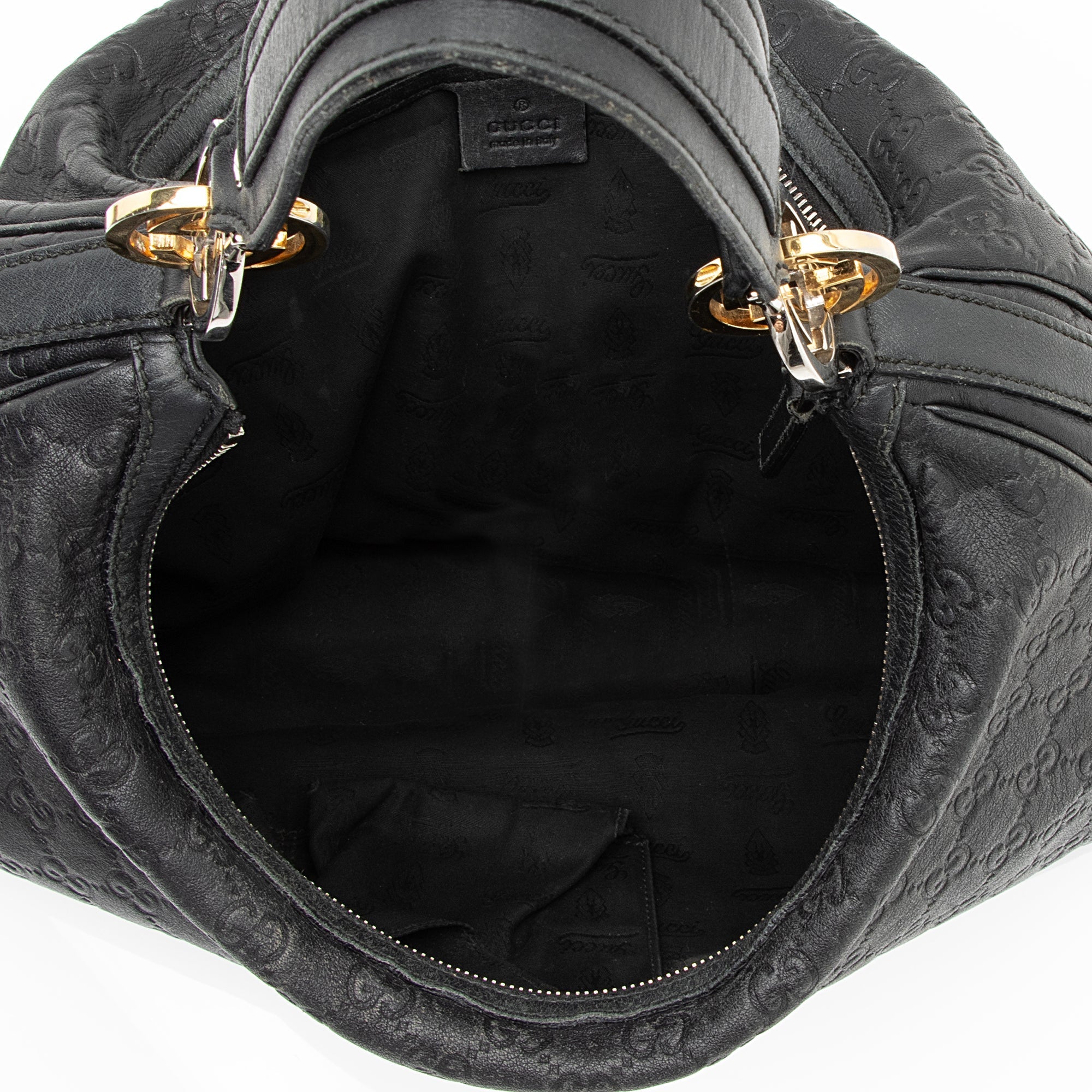 Gucci Guccissima Leather Twins Medium Hobo (SHF-23161)