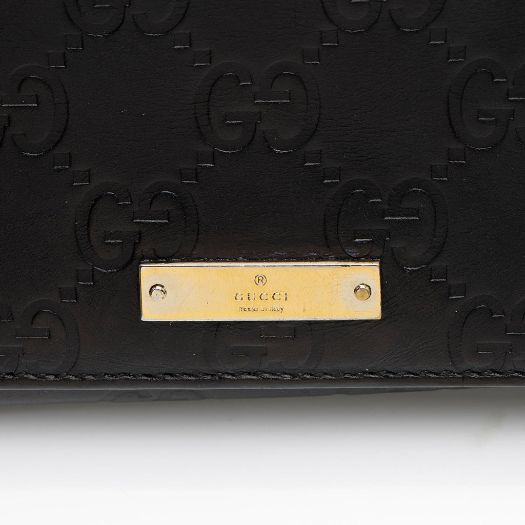 Gucci Guccissima Leather Wallet on Chain Bag (SHF-7tUszV)
