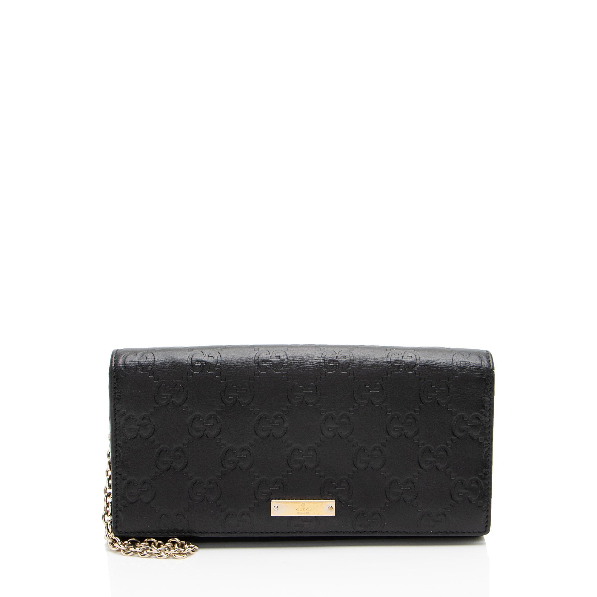Gucci Guccissima Leather Wallet on Chain Bag (SHF-7tUszV)