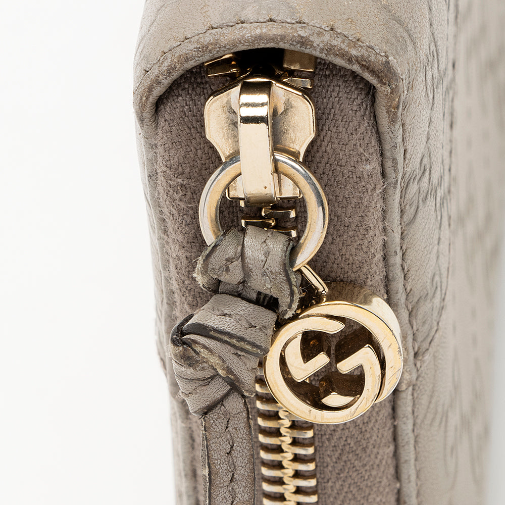 Gucci Guccissima Leather Zip Around Wallet - FINAL SALE (SHF-18997)