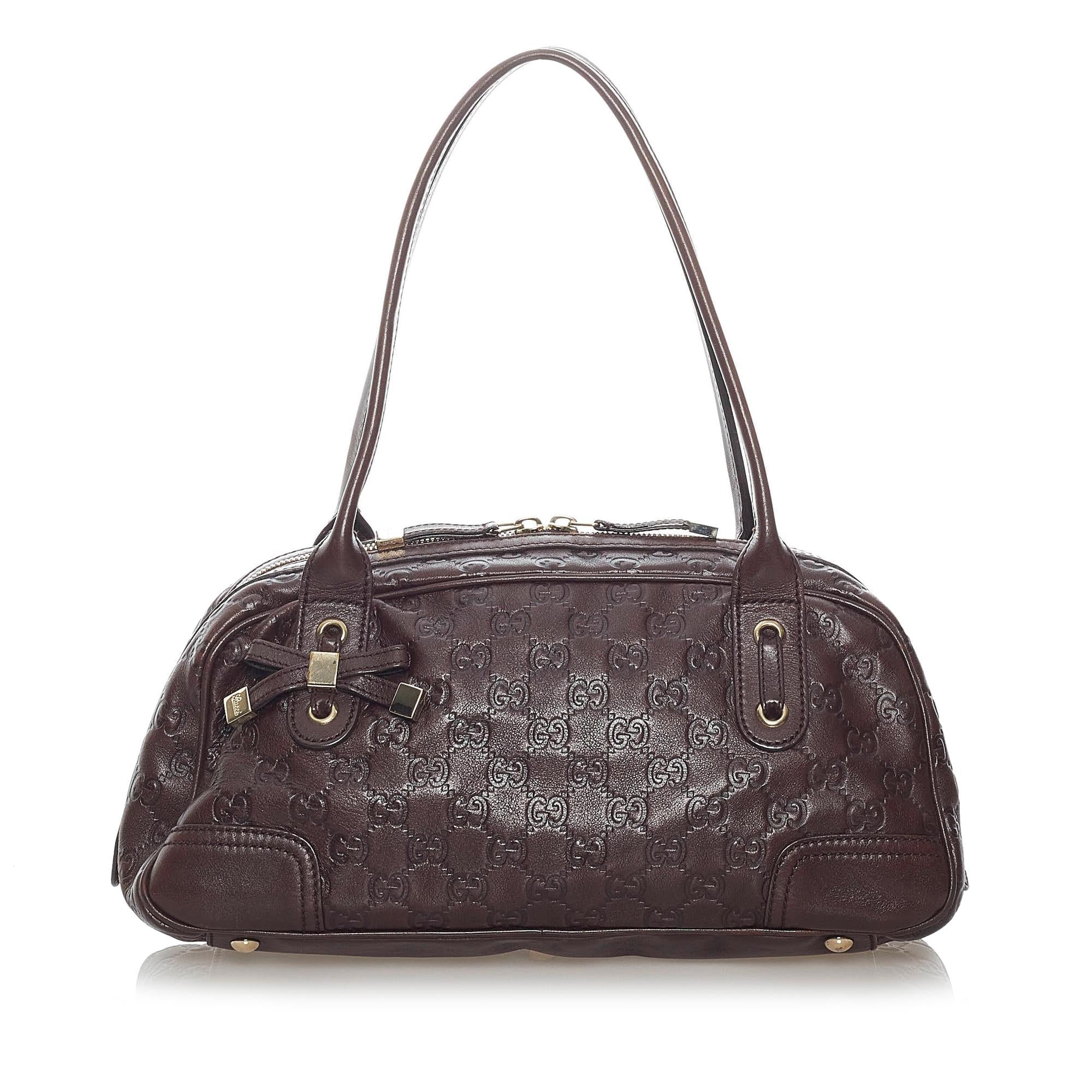 Gucci Guccissima Princy Leather Shoulder Bag (SHG-30624)