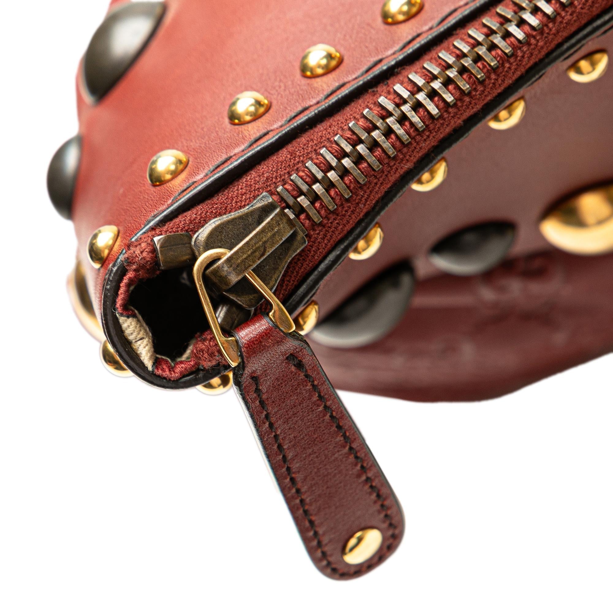 Gucci Guccissima Studded Babouska Satchel