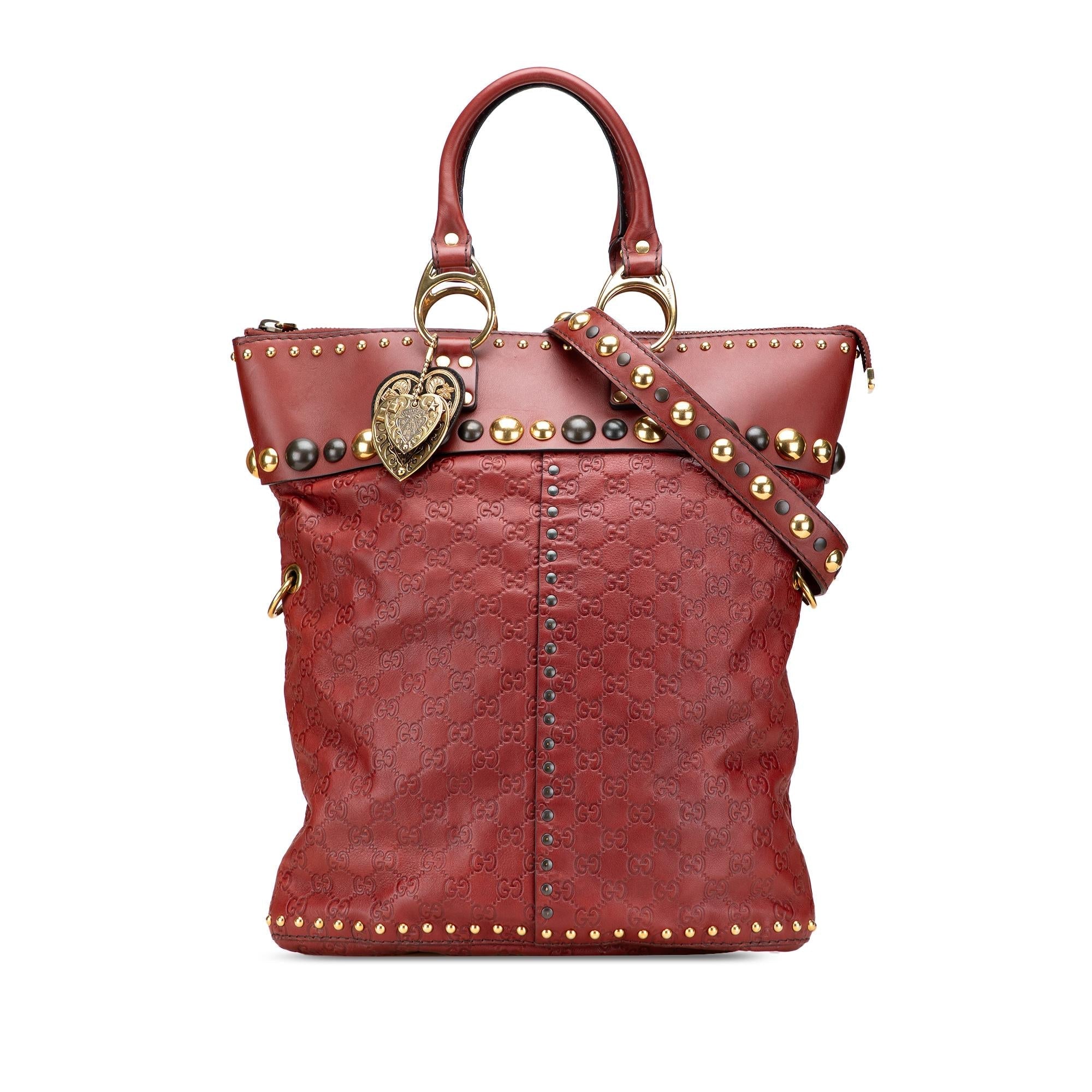 Gucci Guccissima Studded Babouska Satchel