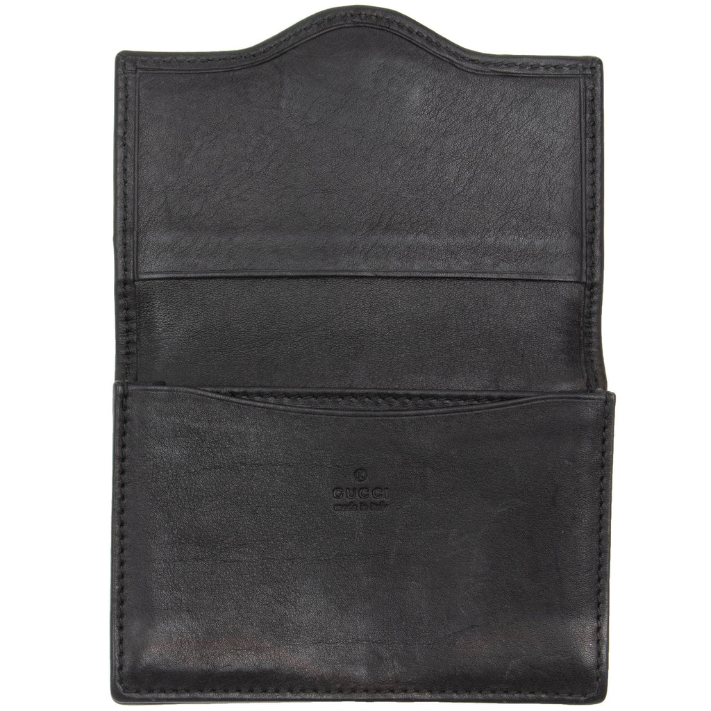 Gucci Guccissima Leather Interlocking G Card Case (SHF-g3aB9I)
