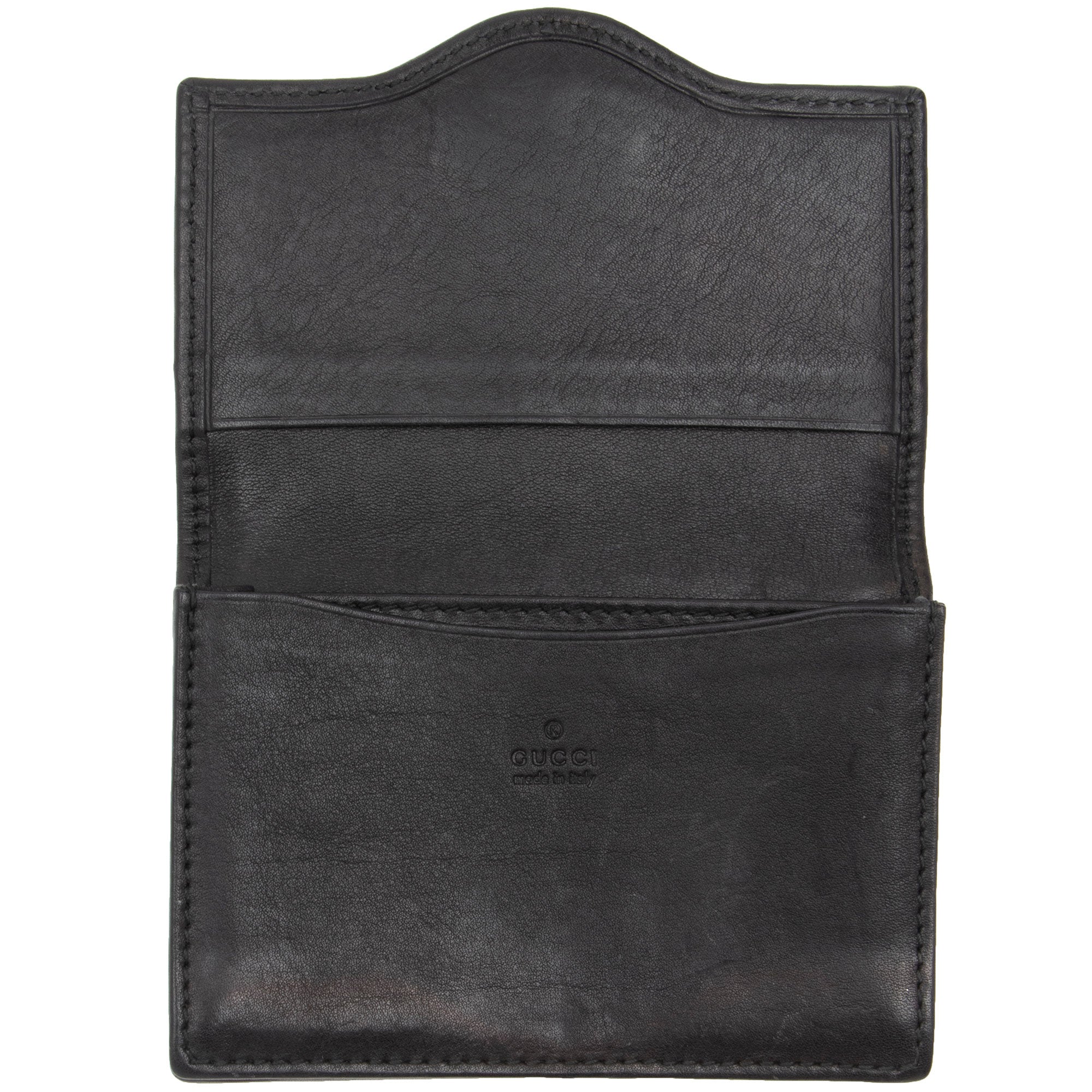 Gucci Guccissima Leather Interlocking G Card Case (SHF-g3aB9I)