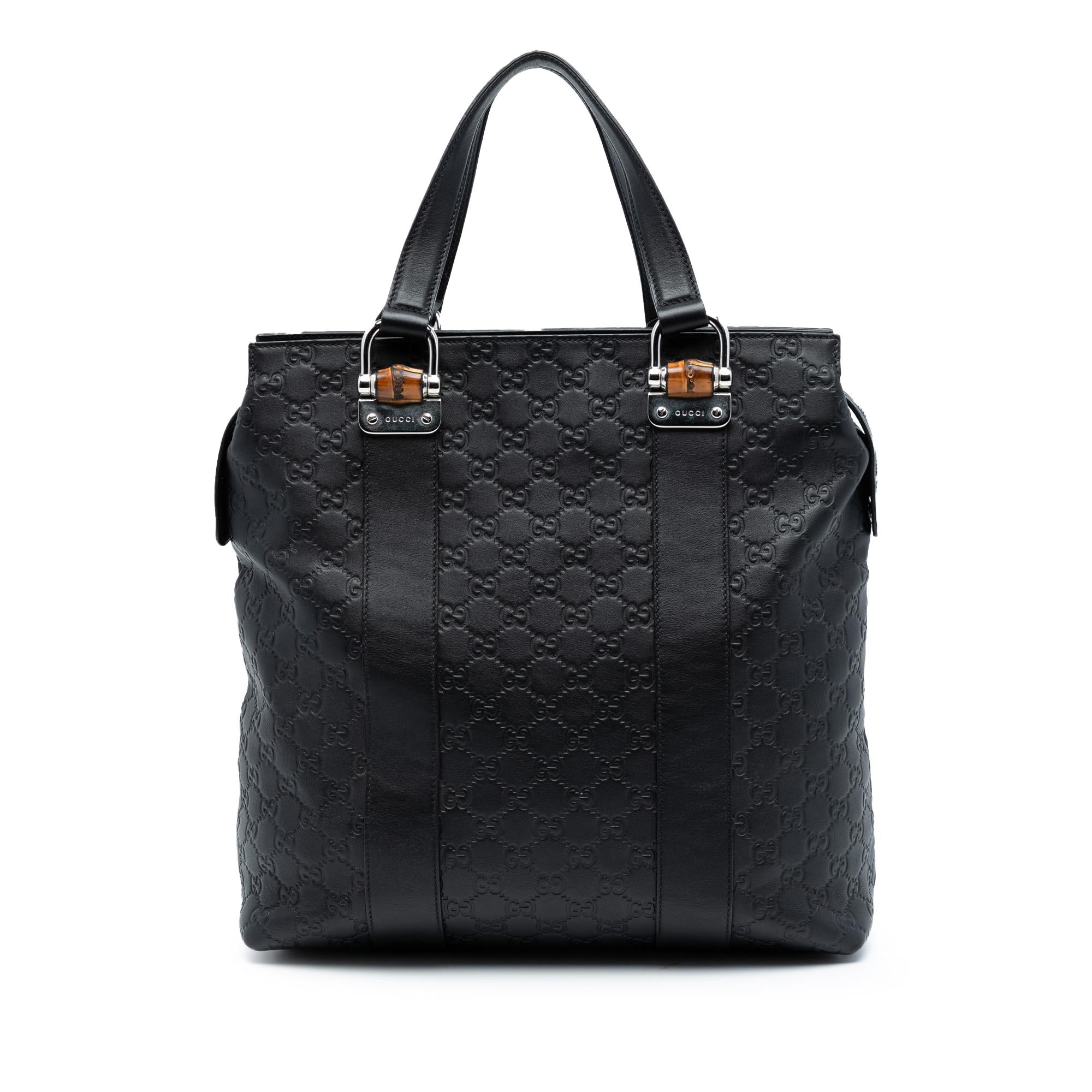 Gucci Guccissima TLBder Bamboo Bar Tote