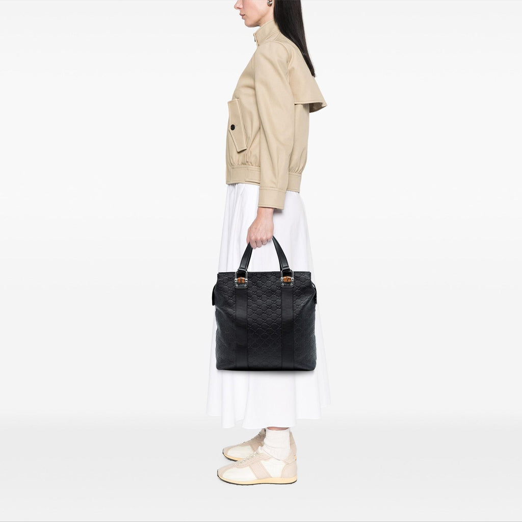 Gucci Guccissima TLBder Bamboo Bar Tote