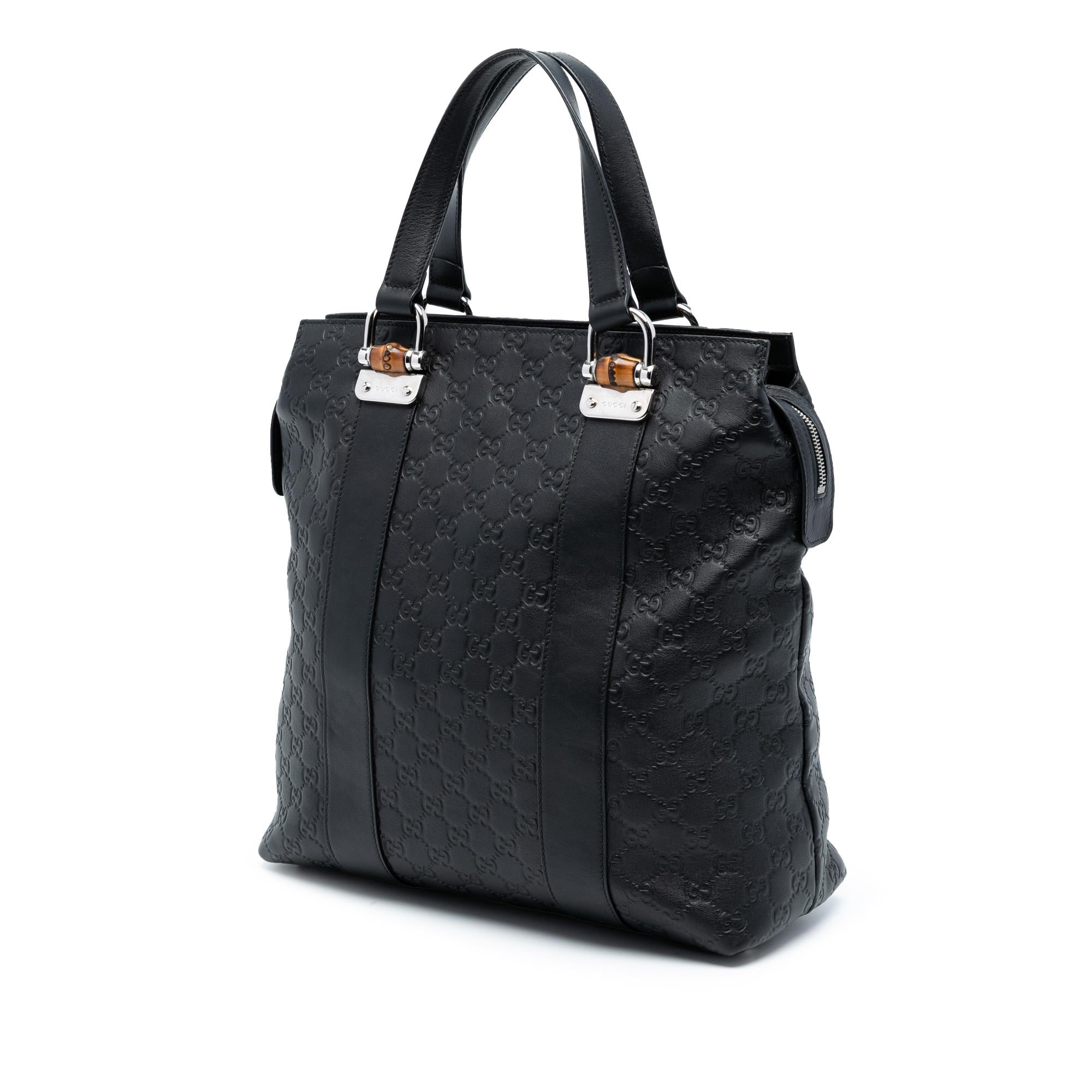 Gucci Guccissima TLBder Bamboo Bar Tote