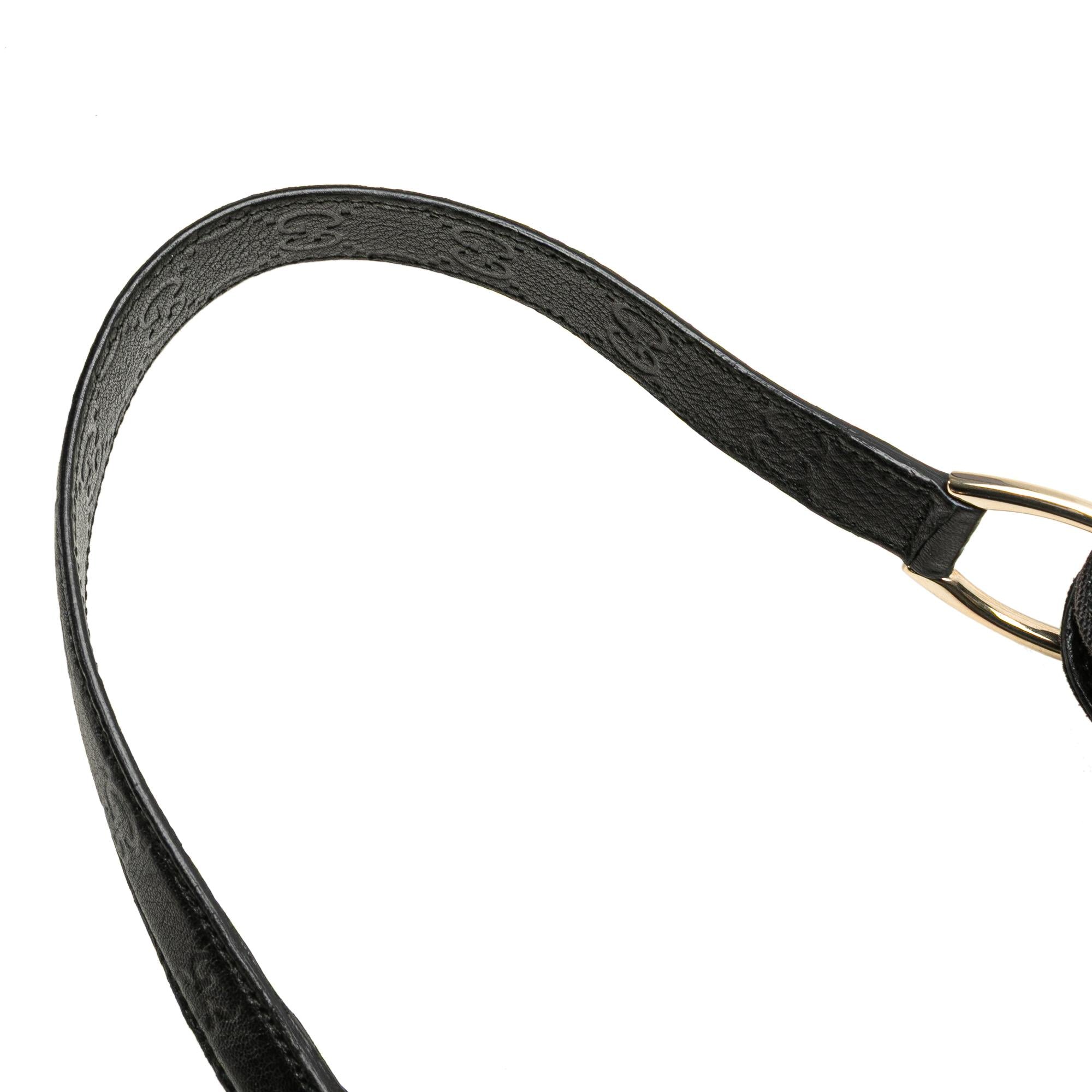 Gucci Guccissima Trimmed Canvas Colbert Shoulder Bag