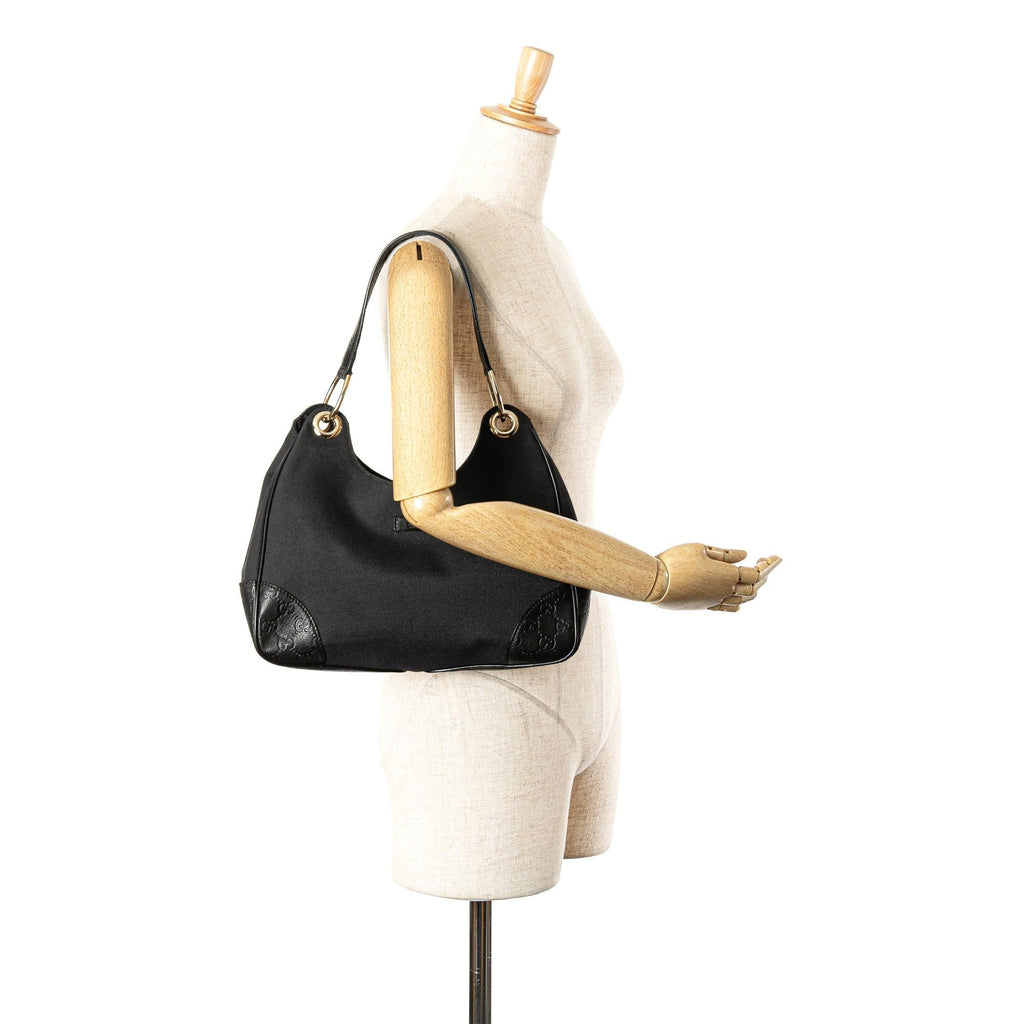 Gucci Guccissima Trimmed Canvas Colbert Shoulder Bag