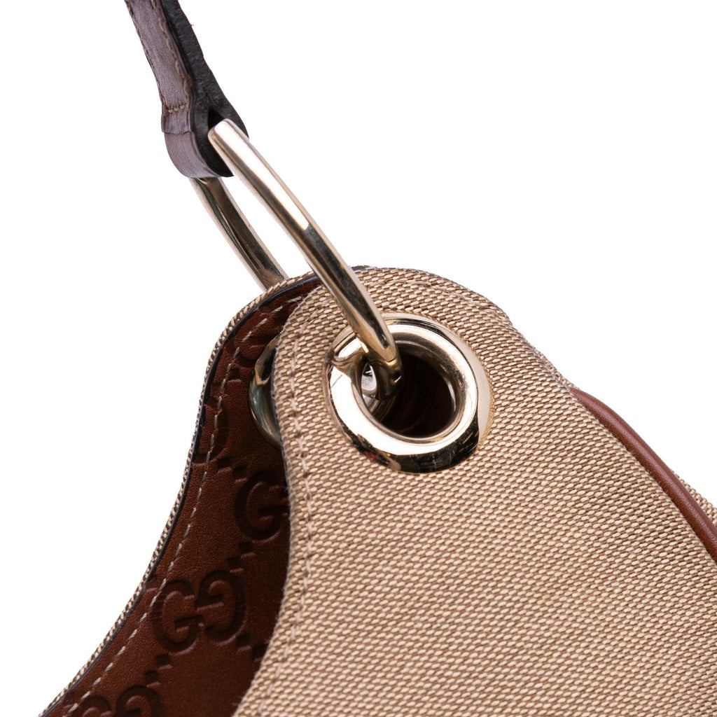 Gucci Guccissima Trimmed Canvas Colbert Shoulder Bag