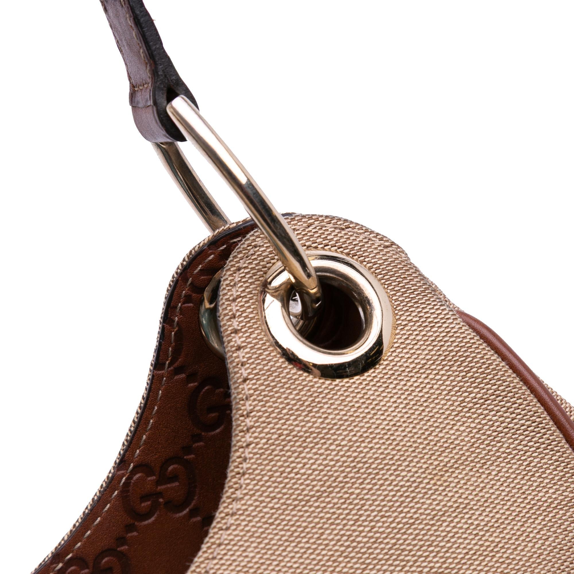 Gucci Guccissima Trimmed Canvas Colbert Shoulder Bag
