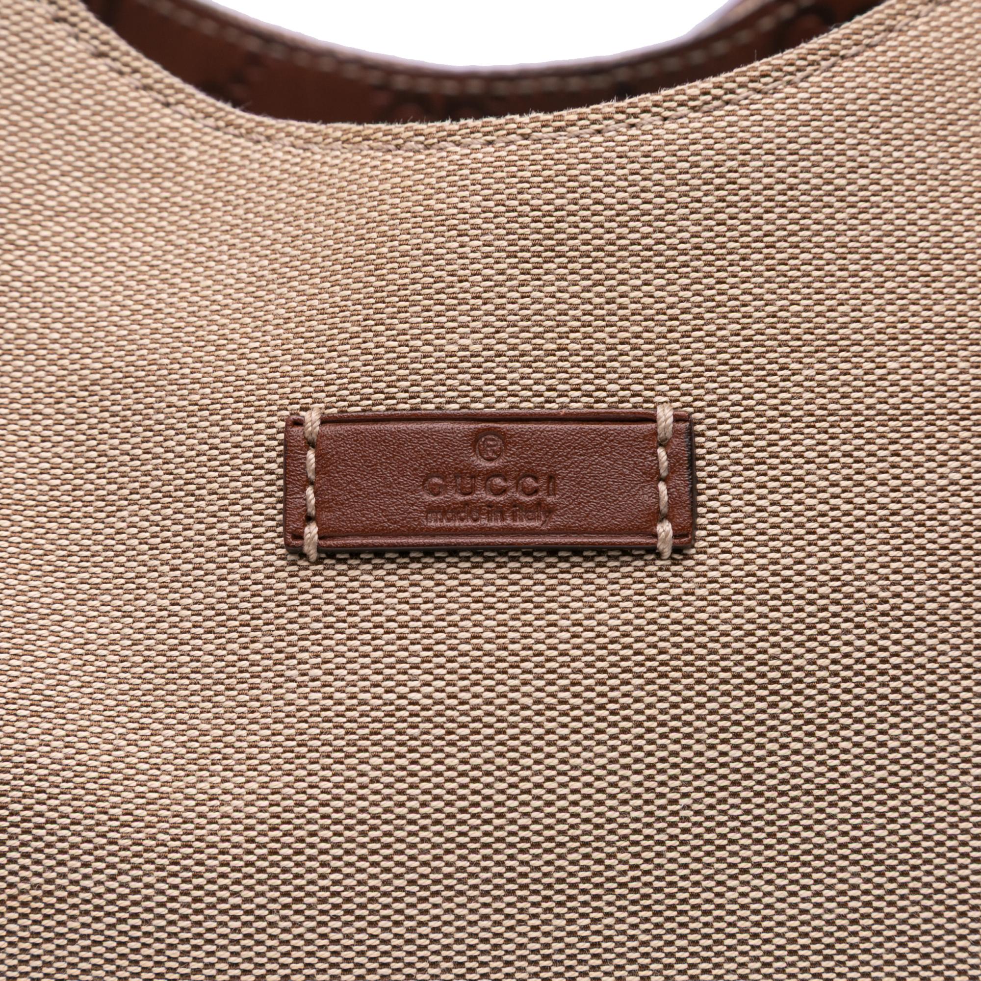 Gucci Guccissima Trimmed Canvas Colbert Shoulder Bag
