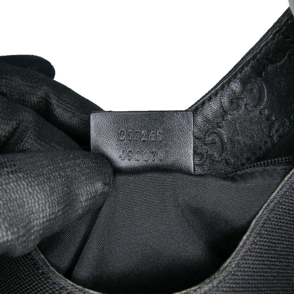 Gucci Guccissima Trimmed Canvas Colbert Shoulder Bag