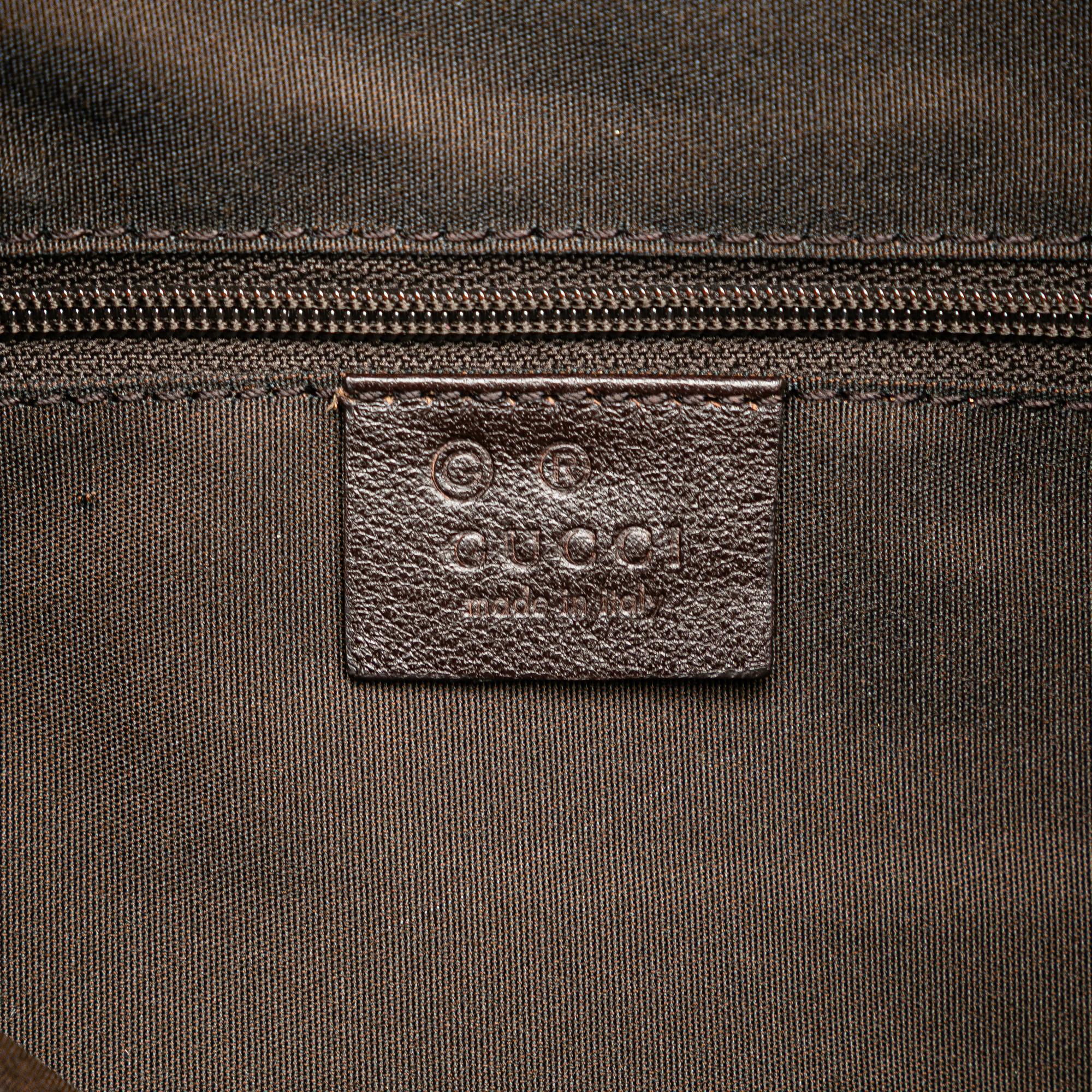 Gucci Guccissima Trimmed Canvas Shoulder Bag