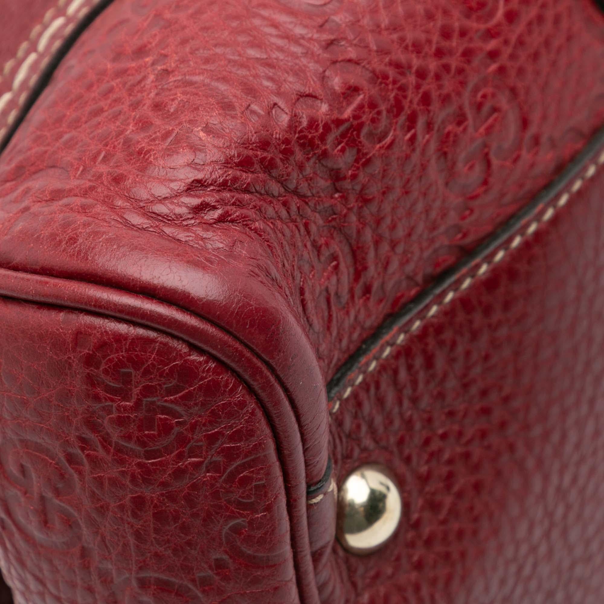 Gucci Guccissima Trimmed Leather Signoria Handbag
